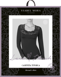 Camiseta térmica manga larga encaje Ref.70005 Ysabel Mora