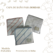 Capa de baño para bordar Dmateo Baby PANAMA 100% algodón