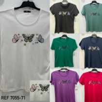 Camiseta mujer estampada MARIPOSA 7055-71