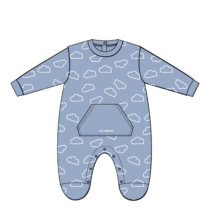 Pelele LARGO recién nacido niño algodón 0-24 meses 25003 Don Algodón