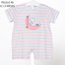 Pelele recién nacido corto niña algodón 0-3meses Ref.40 KINANIT