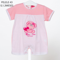 Pelele recién nacido corto niña algodón 0-3meses Ref.43 KINANIT