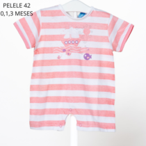 Pelele recién nacido corto niña algodón 0-3meses Ref.42 KINANIT