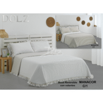 Colcha bouti termosellada reversible con doble volante MANACOR de DOLZ