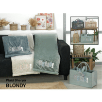 Manta sherpa + Bolso BLONDY 130X160cm DOLZ