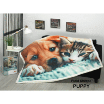 Manta sherpa PUPPY 130X160cm DOLZ
