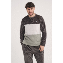 Pijama coralina hombre DA25W320 Don Algodón