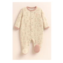 Pelele terciopelo bebé NIÑA manga larga DA25W016 DON ALGODON