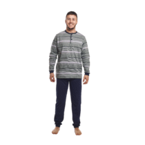 Pijama hombre invierno estampado 83903 (Tallas especiales)