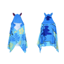Toalla playa microfibra abierta y con gorrito Lilo&Stitch 18220 Suncity