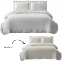 Colcha reversible volante VICHY DN