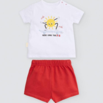 Conjunto bebé dos piezas manga corta para niño 25628 Ysabel Mora