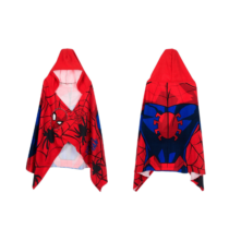 Toalla playa microfibra abierta y con gorrito Spiderman 18217 Suncity