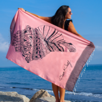 Fular fouta de playa estampado caracola 07718 YUMA