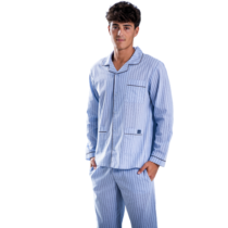 Pijama verano largo hombre popelín PV26345 PRIVATA